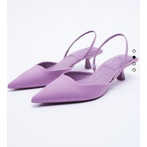 Sling Back Kitten Heel Shoes